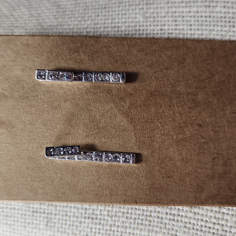 Fashion Rhinestones Silver Colored Hardware Earrings